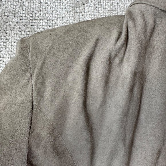 Alan Bilzerian Tan One-Button Suede Blazer Sz IT 44 (US 10-12 Large) - Picture 13 of 16